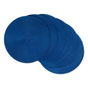 Set of Blue Round Placemats